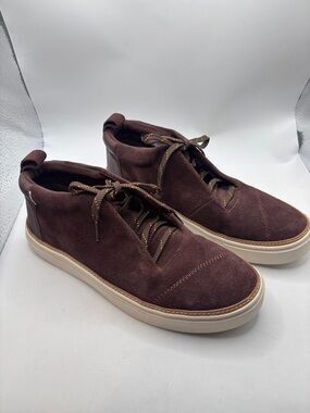 TOMS Brown Riley sneakers brown suede upper SZ 7.5 cushioned ortholite insole